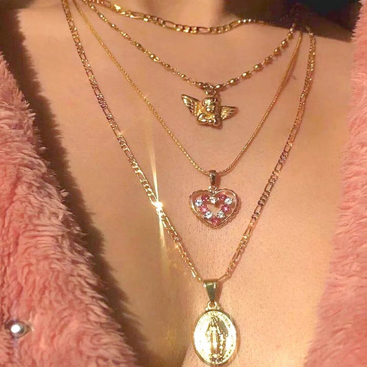 Valentina Exaggerated 4 piece layered necklace